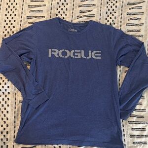 Rogue Fitness Men's Long Sleeve Tee in Blue